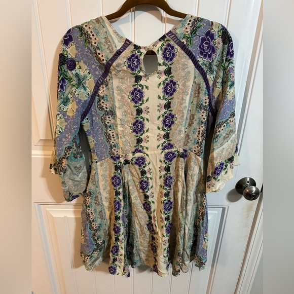 Molly Green Purple Boho Floral Festival Top - Picture 7 of 9